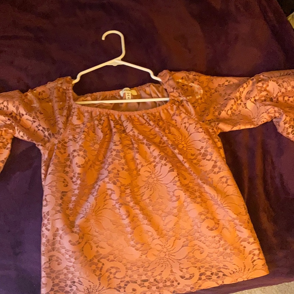 Pink floral shirt